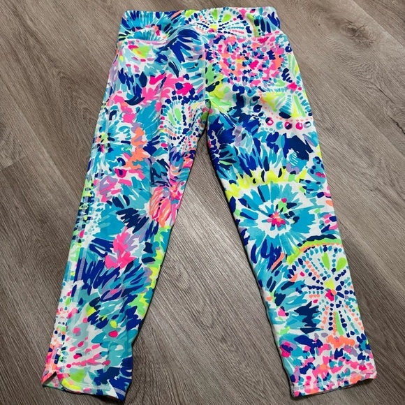 Lilly Pulitzer Luxletic Weekender Crop Leggings Dive In Bright Colorful Medium - Picture 3 of 6